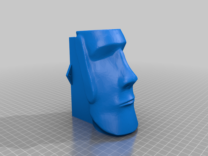 Moai Easter Island Head Wall-Mounted Headphone Holder with Screw Holes