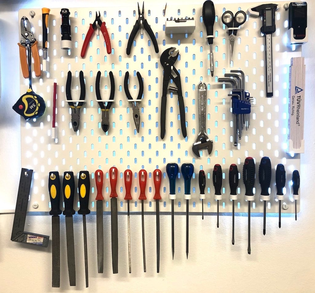 Ikea Skådis collection with tool holders