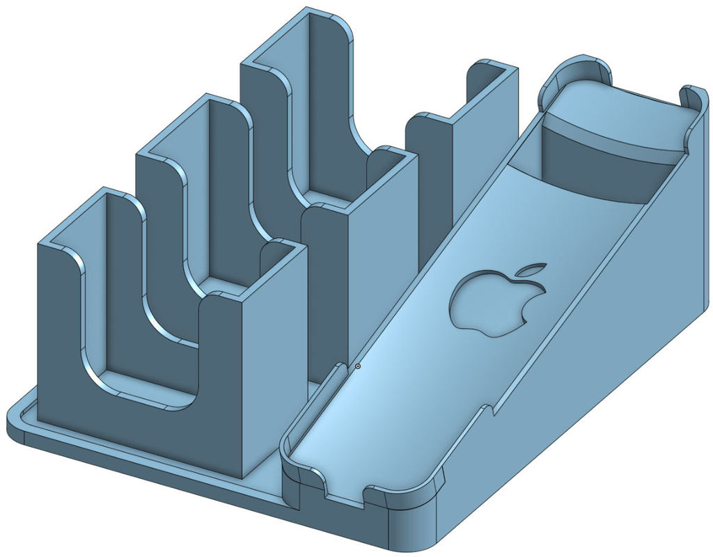 Remote control holder for Apple TV (4th and 5th generation)
