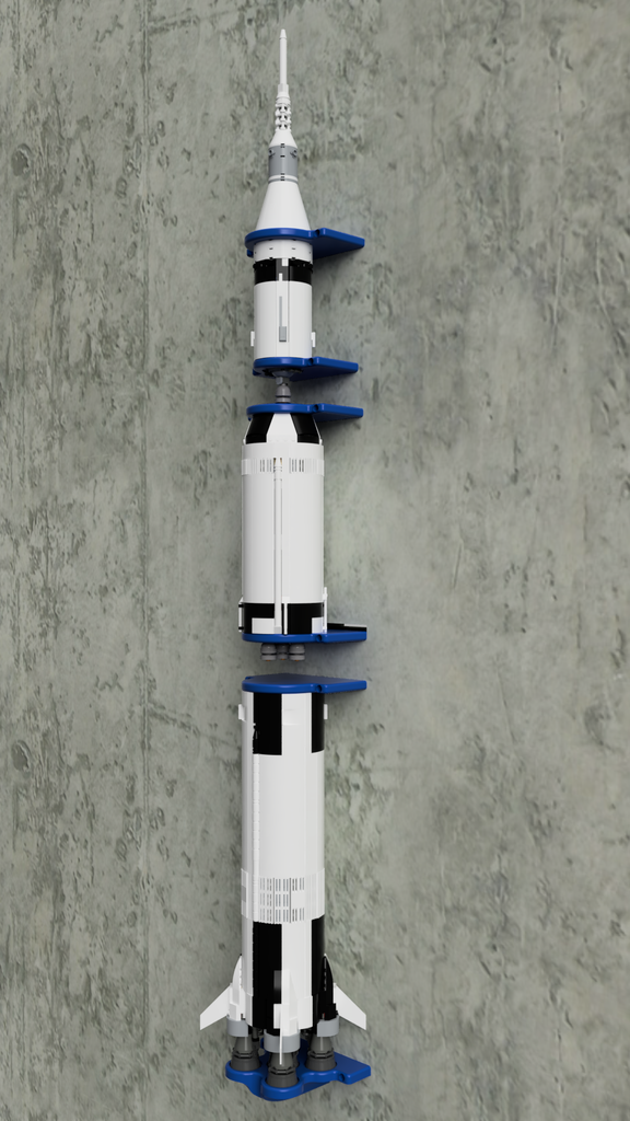 Wall mount for Lego Saturn V