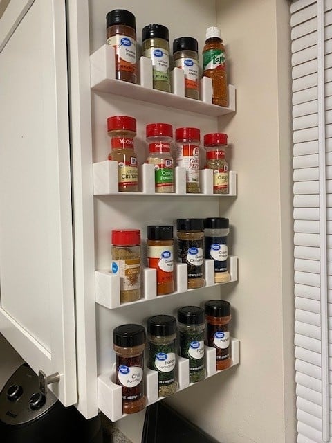 Spice cabinets with Command Strip