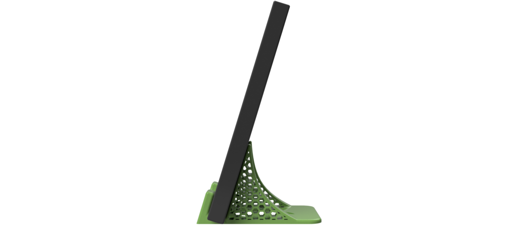 Customisable iPad stand with 20mm opening