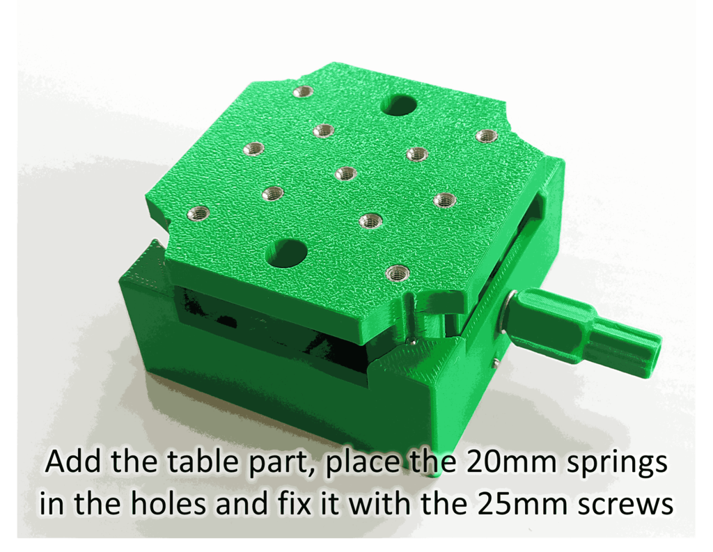 Orthogonal printed linear stage