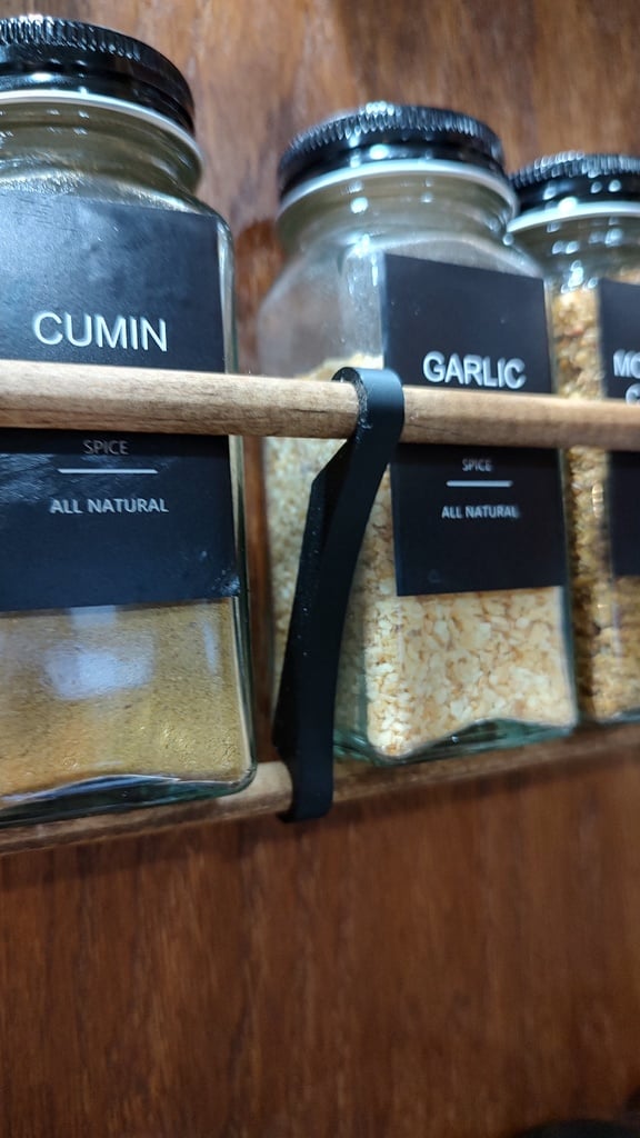 Cabinet mounted spice rack
