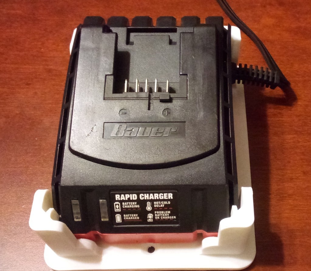 Bauer 20V Rapid Charger Wall Mount Bracket (Harbor Freight)