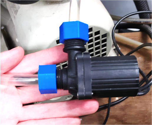 Sprinkler head for water cooling of filament extrusion