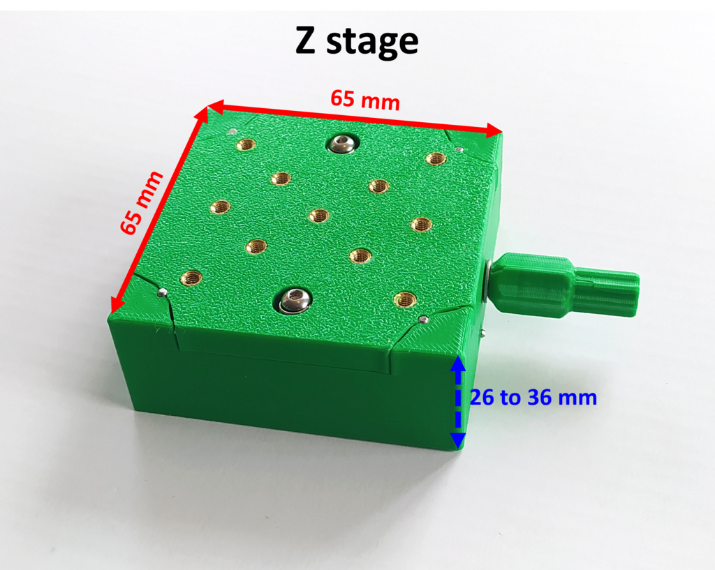 Orthogonal printed linear stage