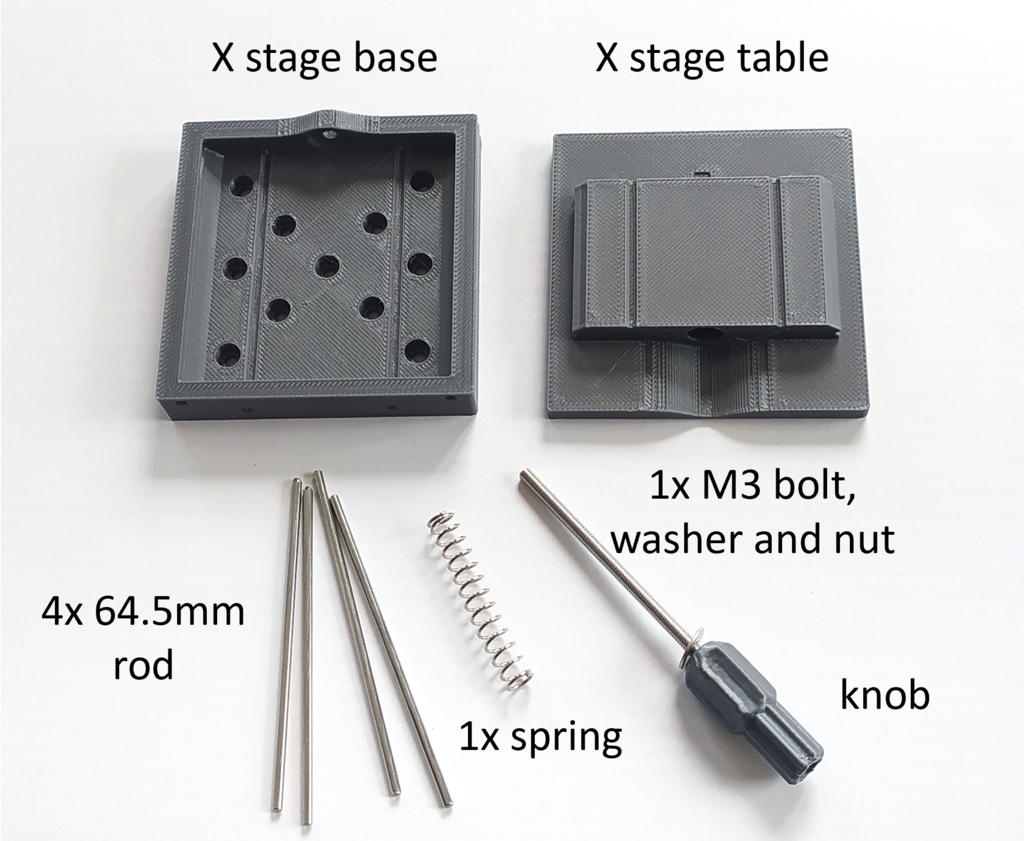 Printed linear stage with high precision