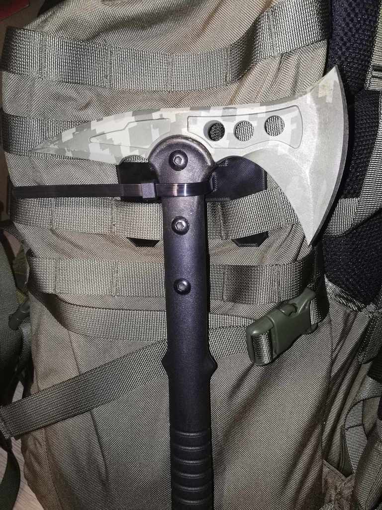 MOLLE Axe and Accessory Hanger with Reusable Cable Tie