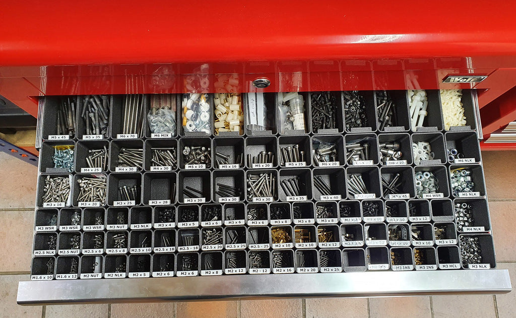 Component sorting boxes for Wolf 4 Drawer DIY Toolbox