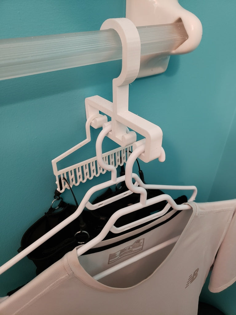 Smart Drying Hook for Clothes Hangers on Towel Rail