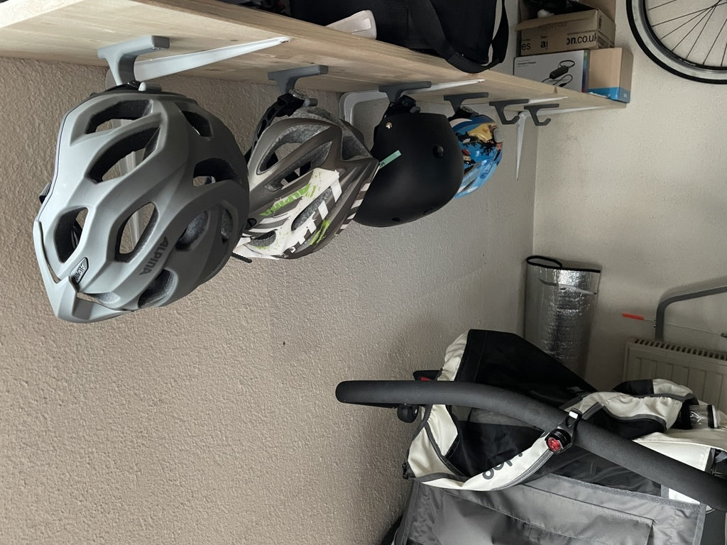 Wall-mounted Bicycle Helmet Holder - Universal Design
