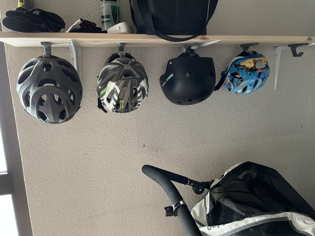 Wall-mounted Bicycle Helmet Holder - Universal Design