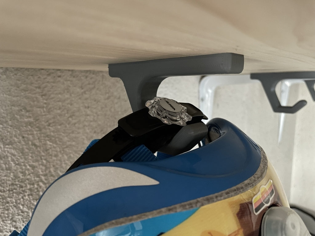 Wall-mounted Bicycle Helmet Holder - Universal Design