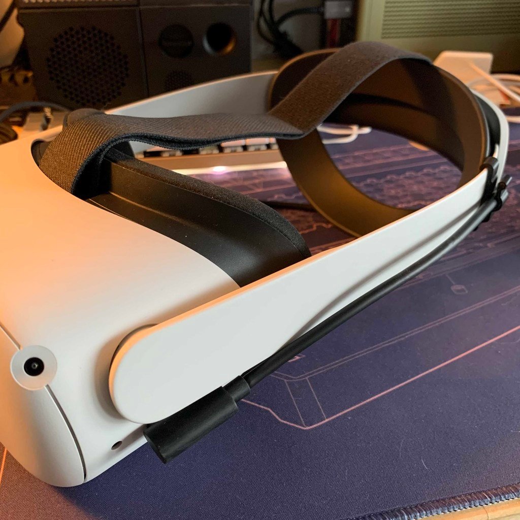 Oculus Quest 2 Link Cable Holder for Elite Headstrap