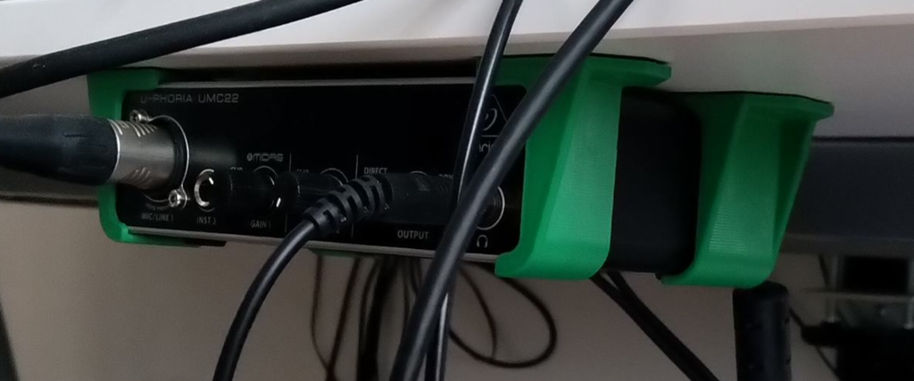 USB Audio Mounting Bracket for Under Desk (Behringer UMC)