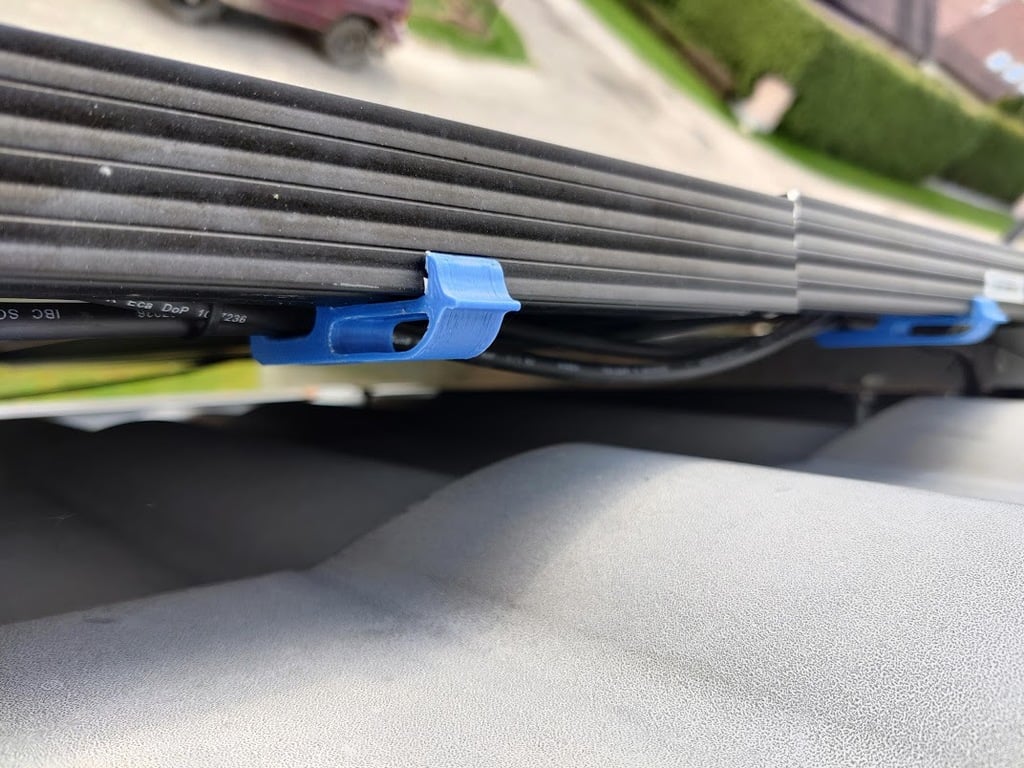 Cable management clips for solar panels