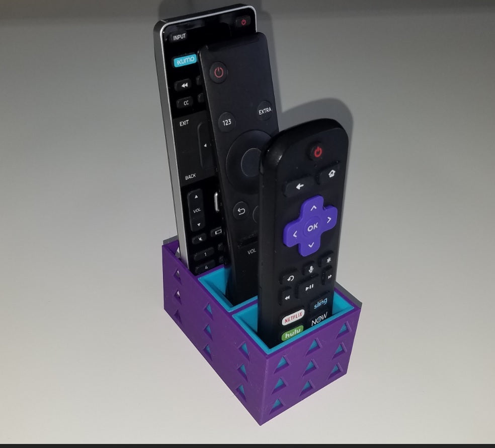 Triple remote control holder