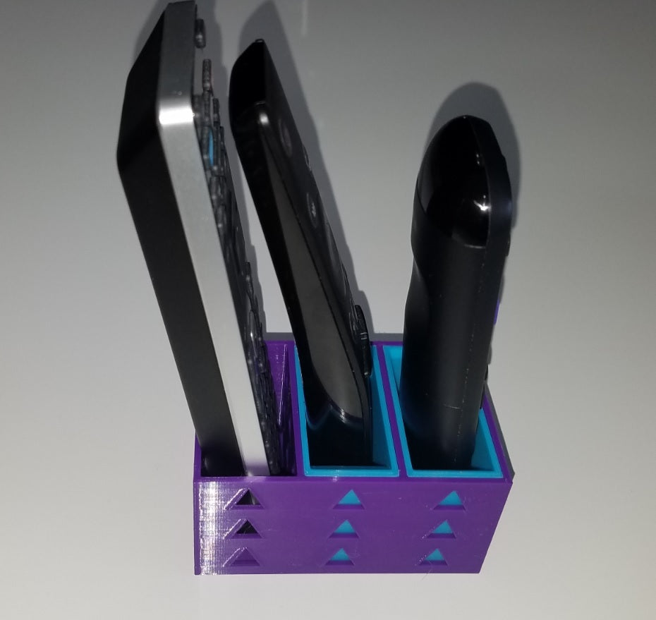 Triple remote control holder