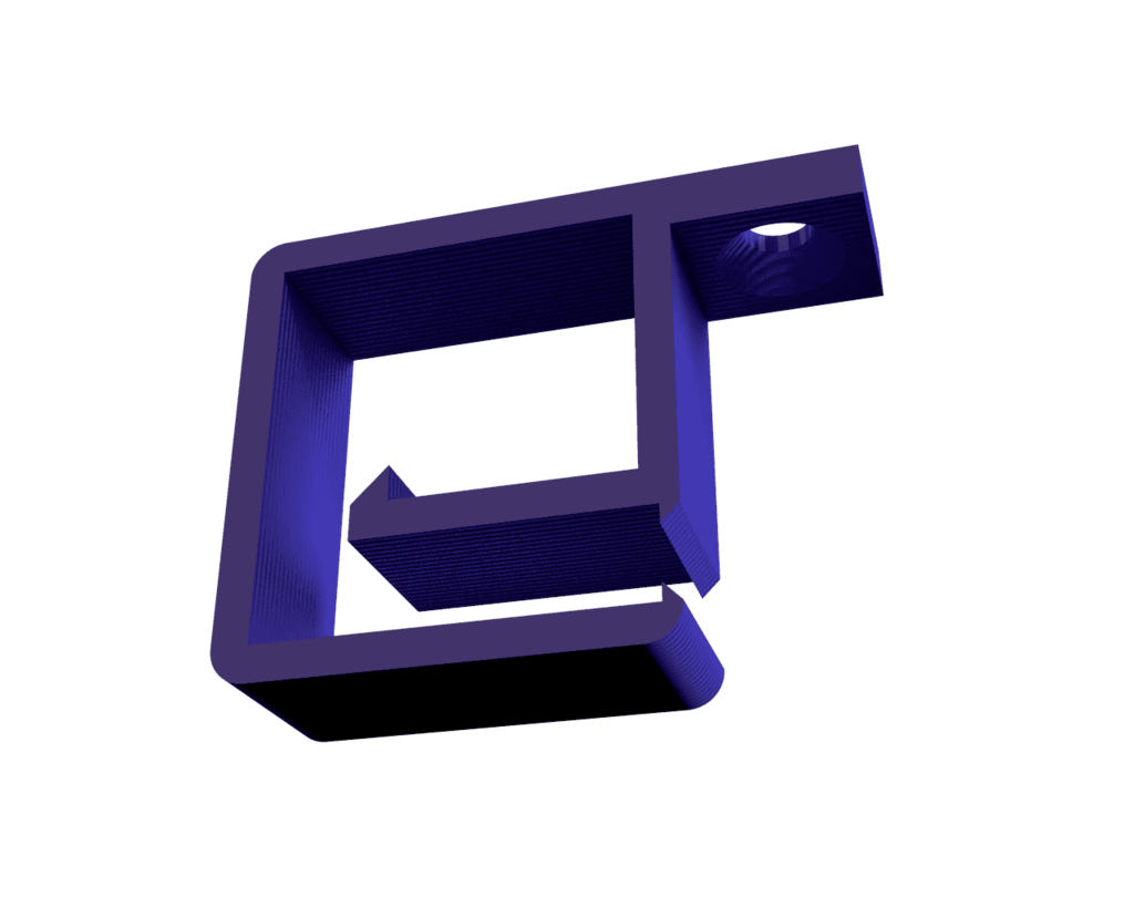 Cable management clip for discreet mounting under the table