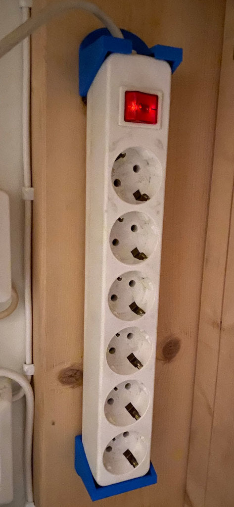 EU socket extension cable wall mount