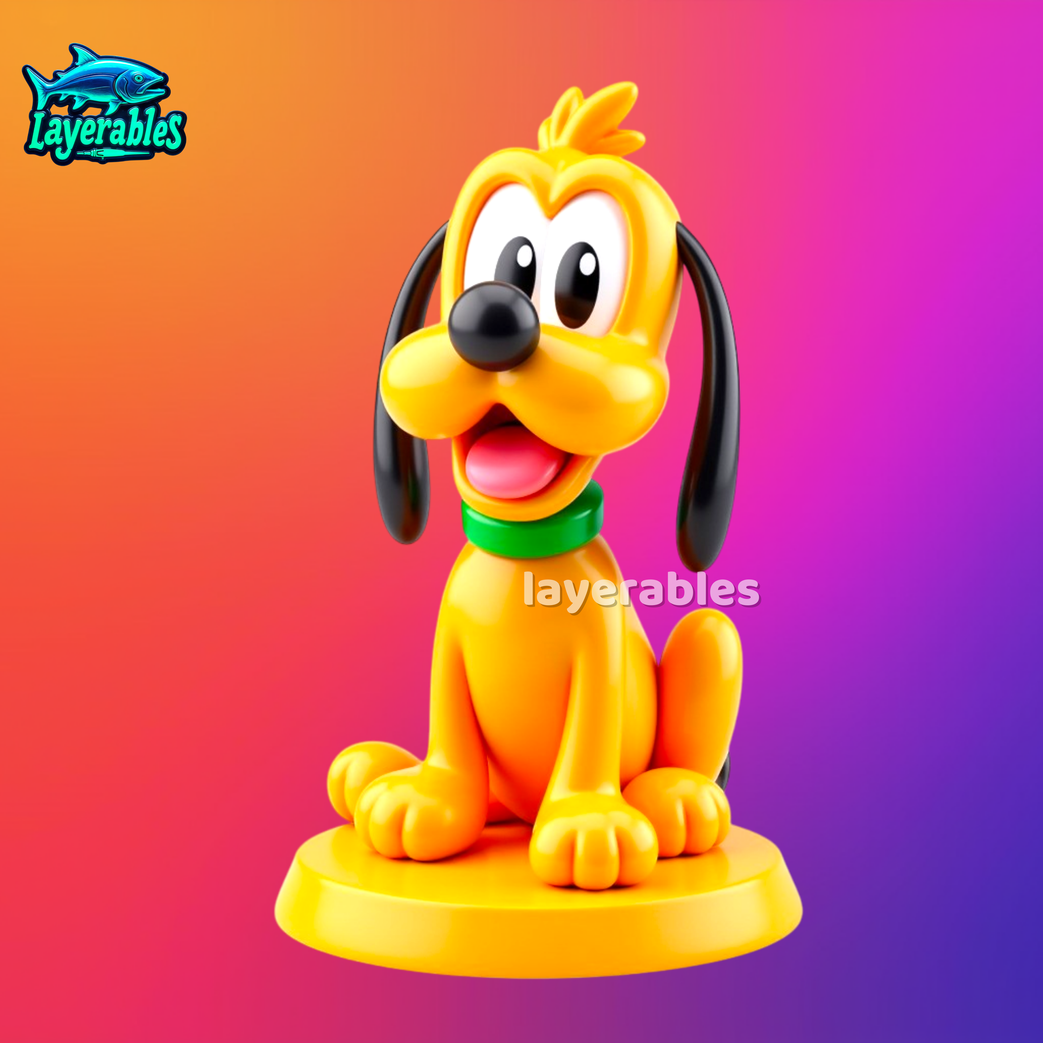Pluto Chibi 3D Figure – Cute Disney Collectible