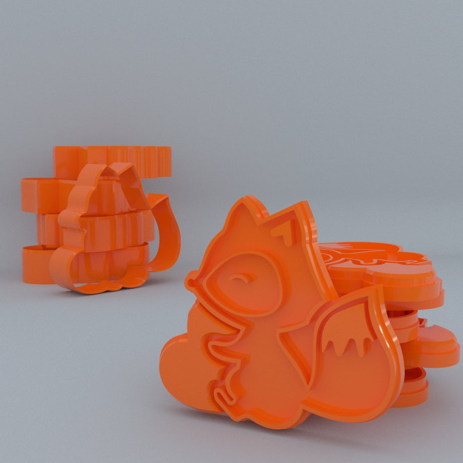Cookie cutter with Love Squirrel