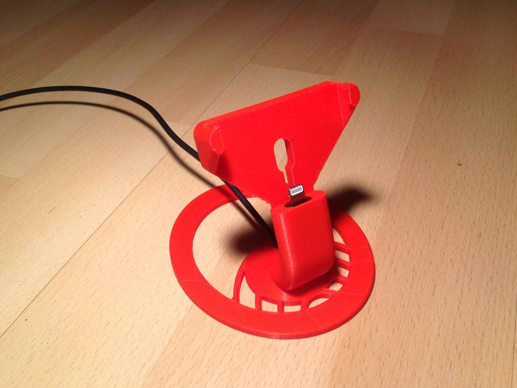 iPhone 5 Stand with space for audio cable