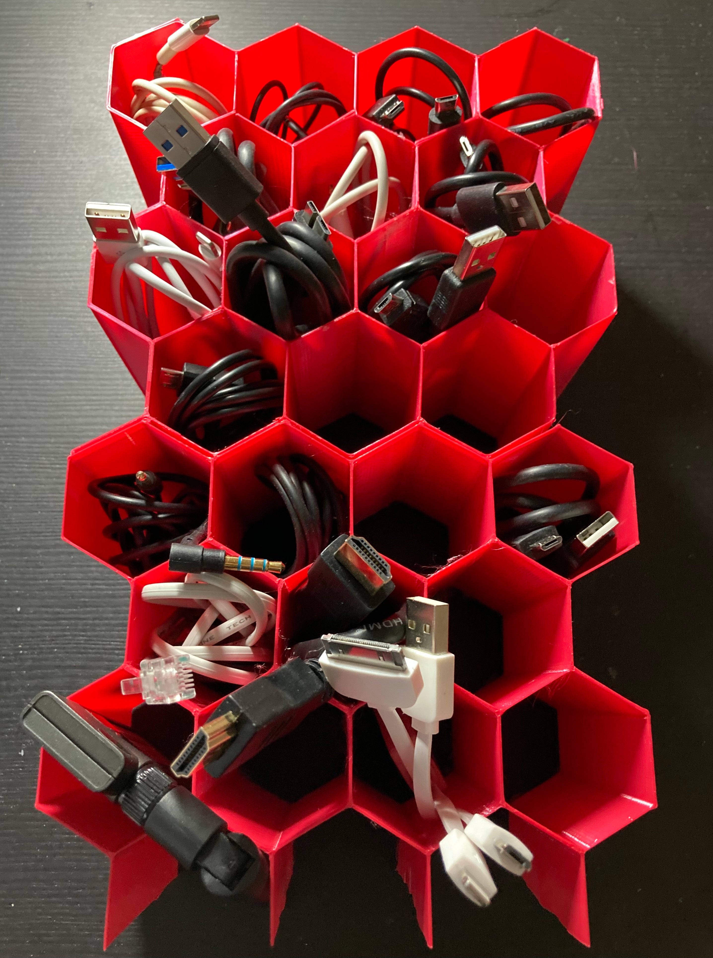 Hex Cable Organiser for Cables and Wire Shelves