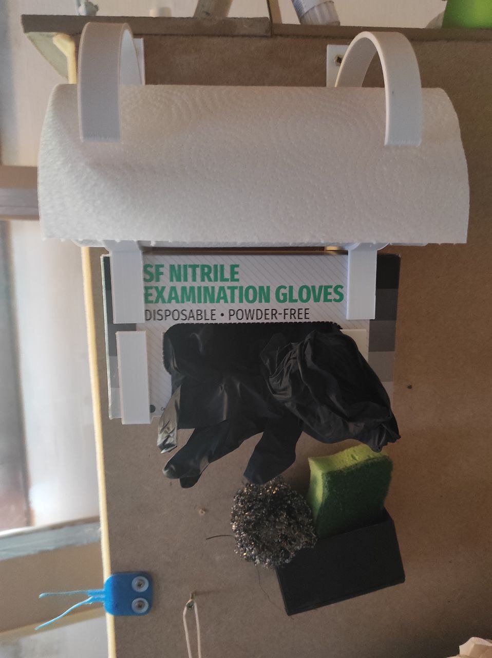 Wall holder for gloves and paper towels - minimalist