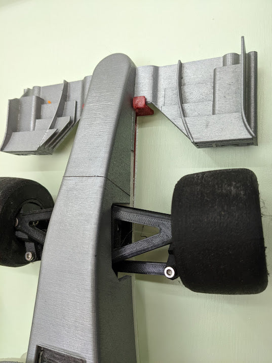 Command-Strip Wall Mount for OpenRC F1 Car