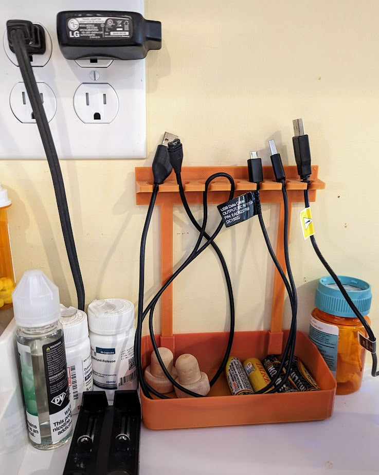 USB Cable Holder and Organizer