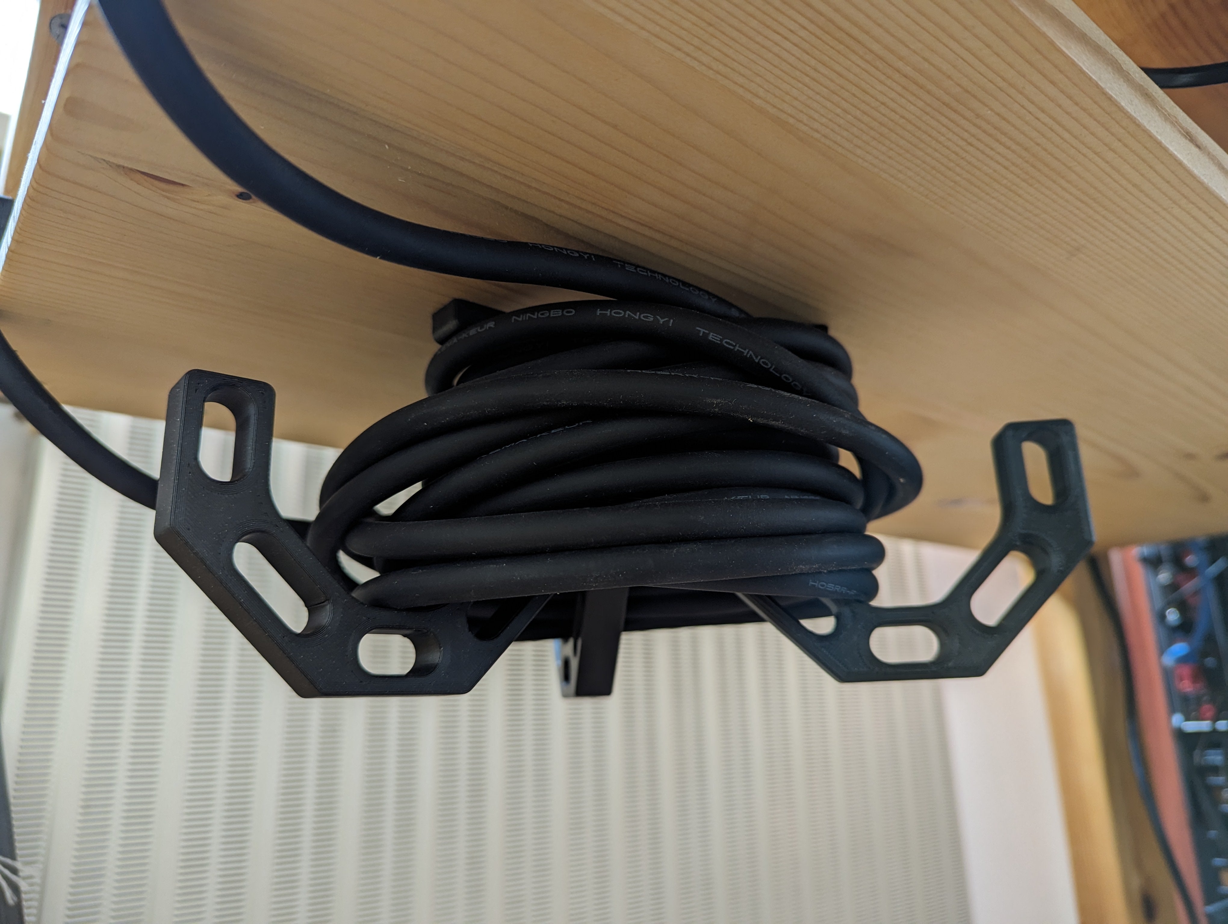 Cable hook for under desk