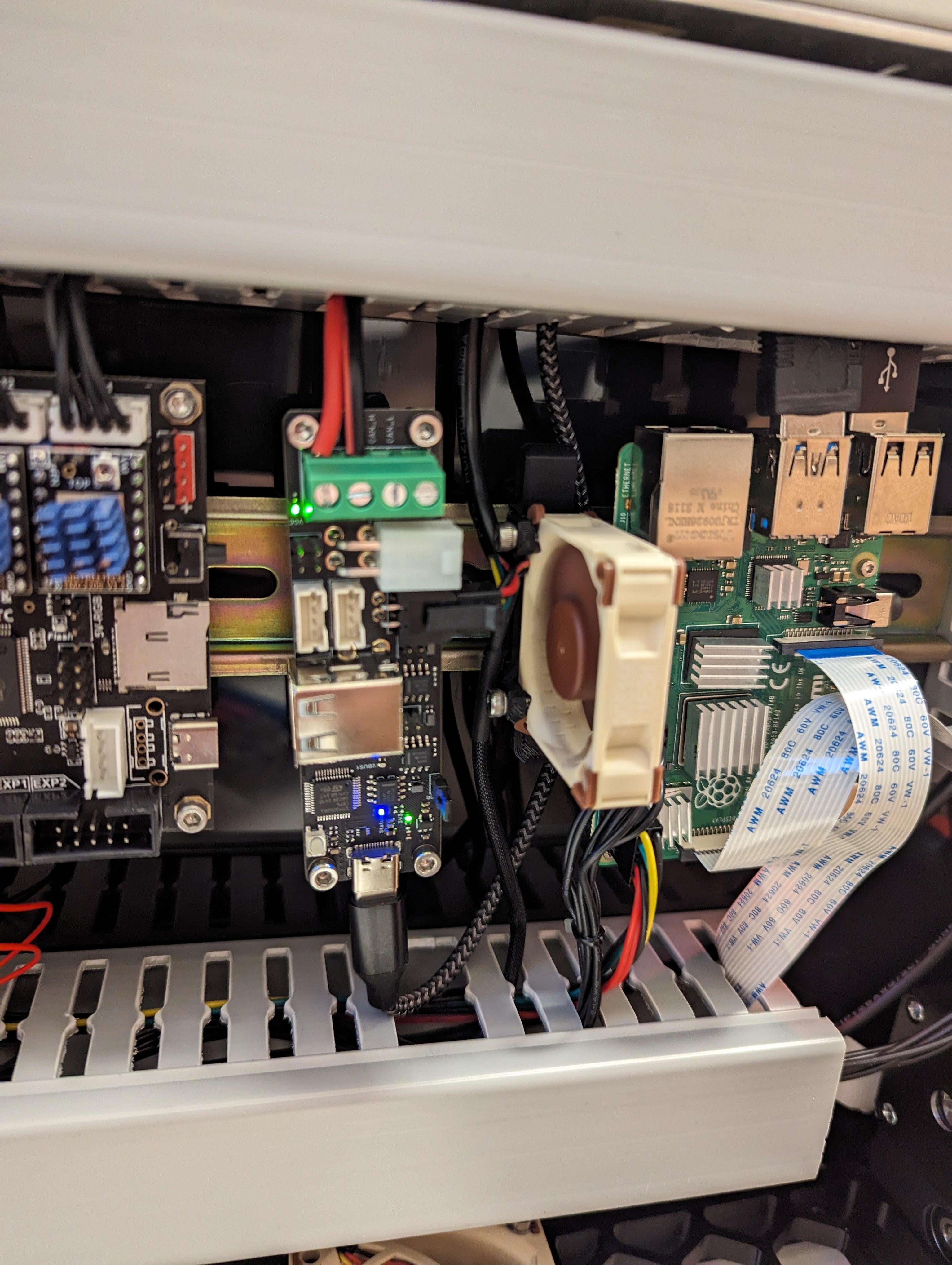 DIN rail holder for 4010 Fan