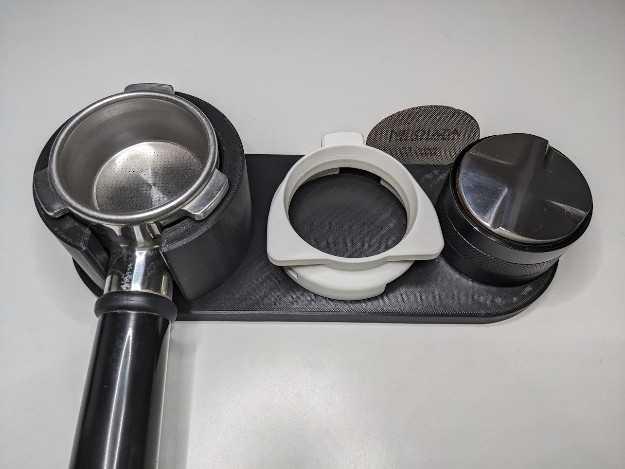 Breville/Sage Espresso Tamping Station with slot for metal mesh filter