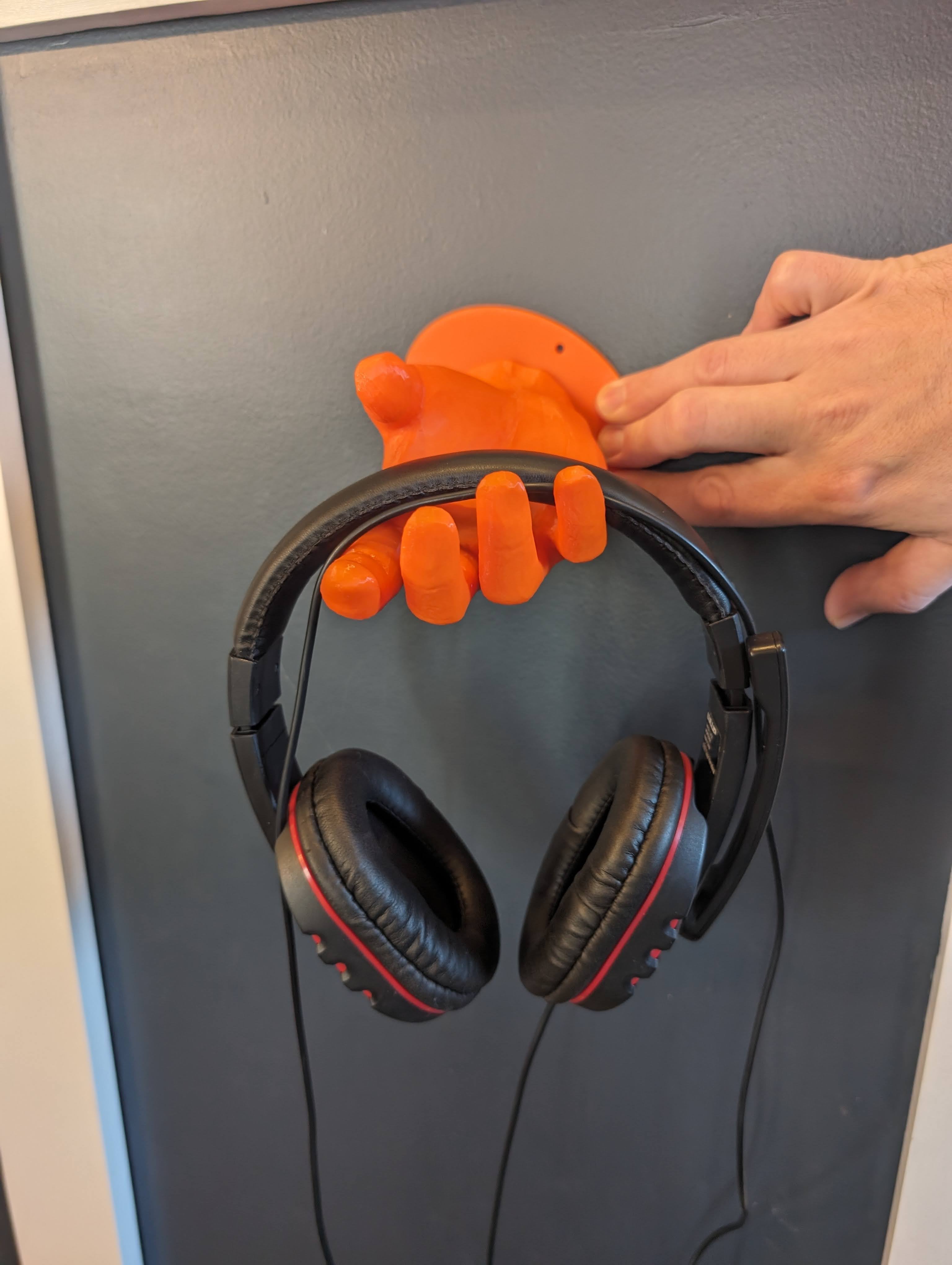 Wall Mountable Headphone Holder in Hand Shape