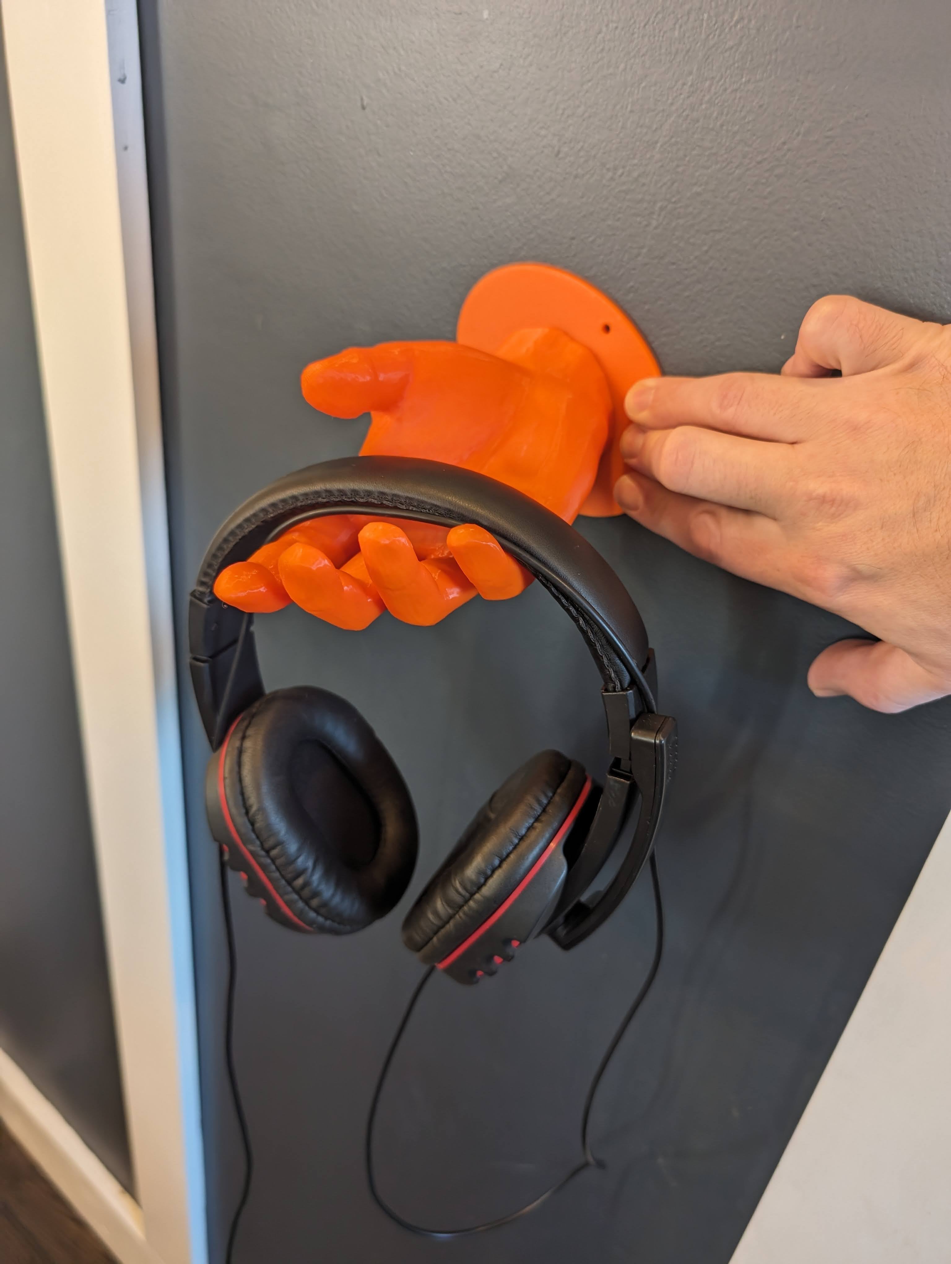 Wall Mountable Headphone Holder in Hand Shape