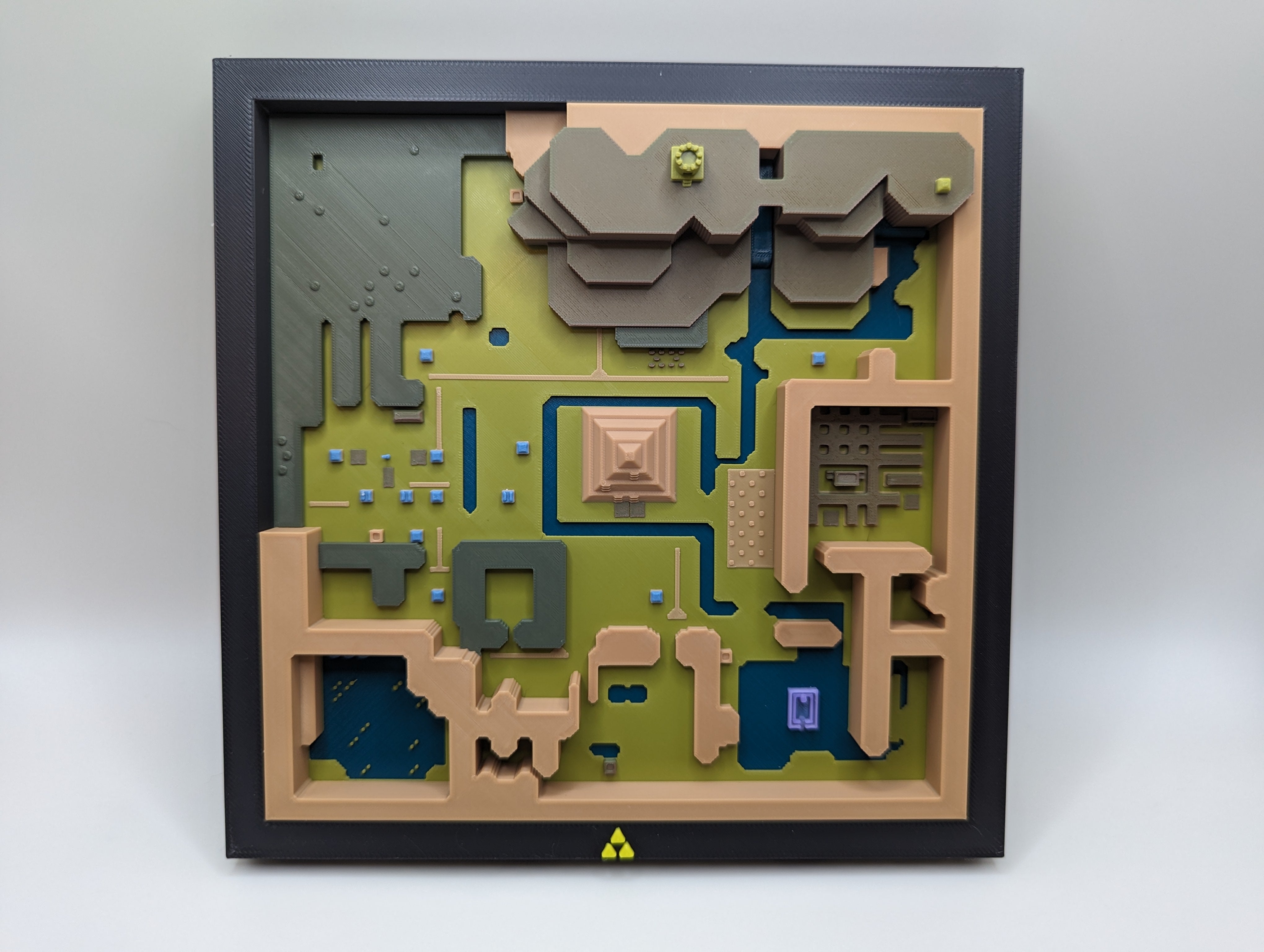 Zelda A Link To The Past Dark World wall art and map