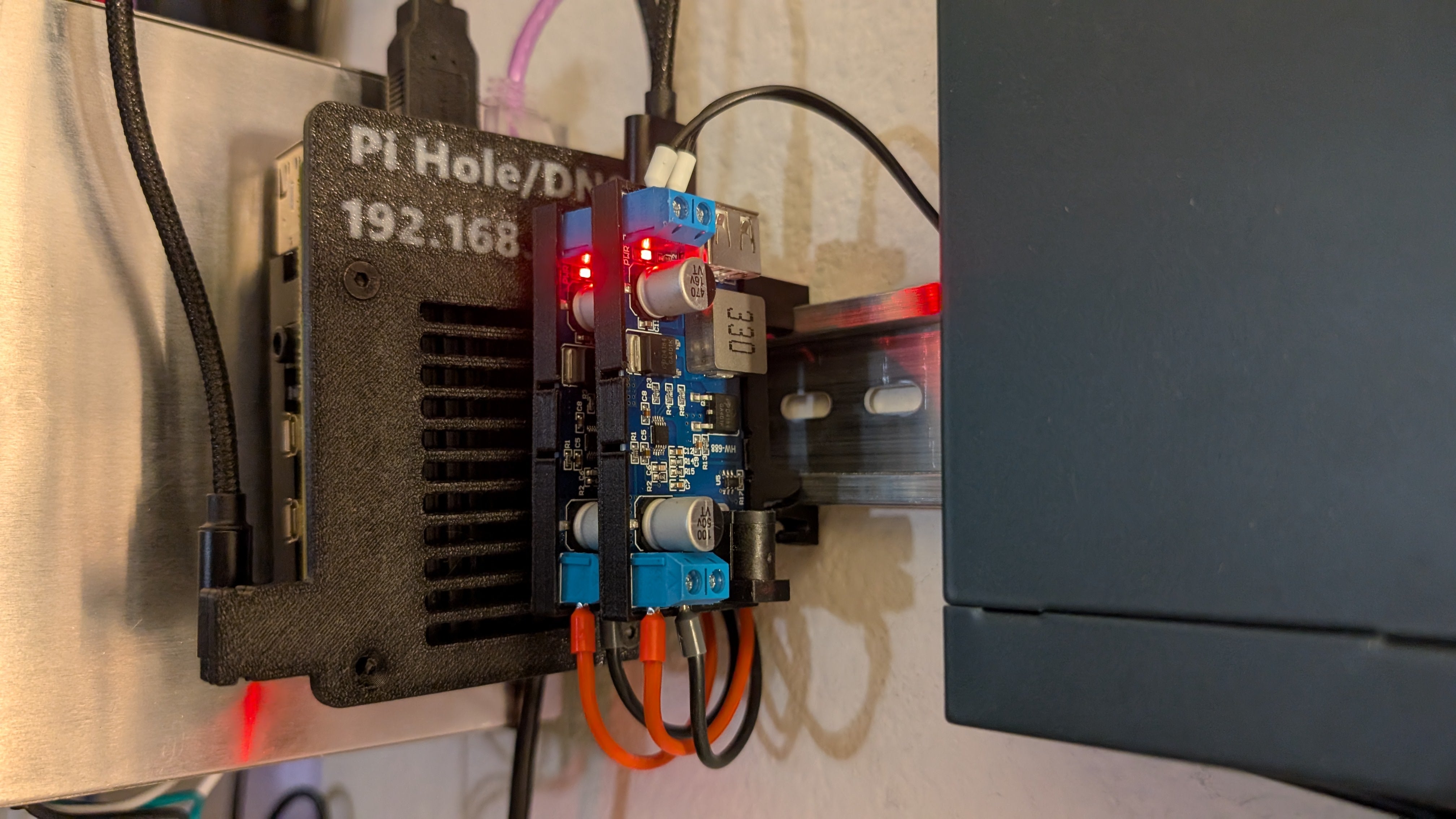 DIN rail bracket for 5V USB Buck Converter