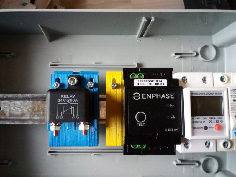 DIN rail bracket for 200A Car Relay with Extra Locking Device