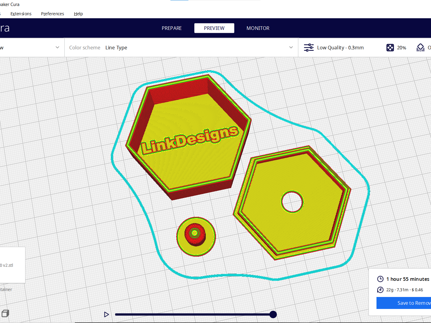 Hexagon Beholder for Various Items