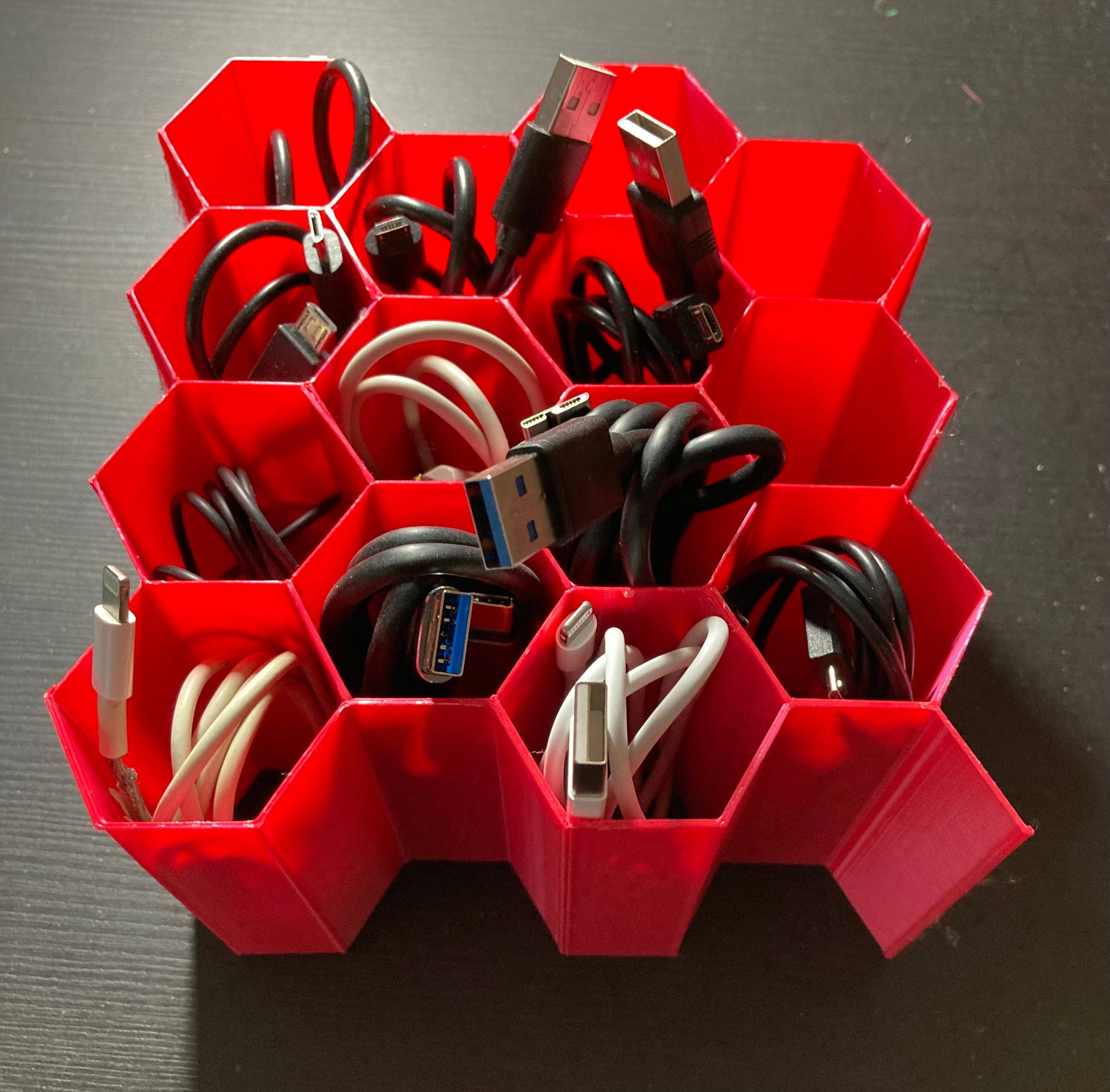 Hex Cable Organiser for Cables and Wire Shelves