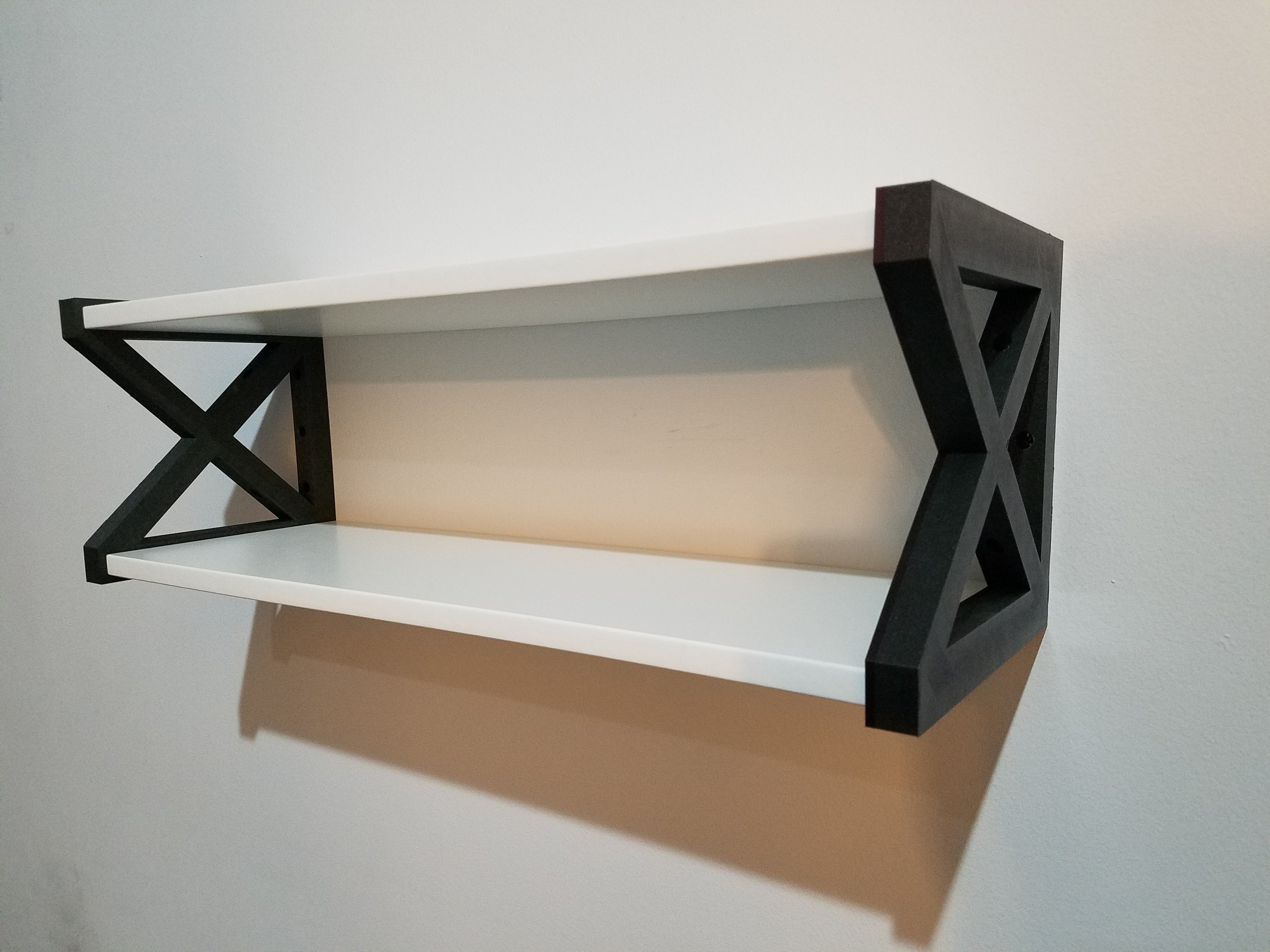 Wall-mounted shelf bracket for Ikea Burhult shelves