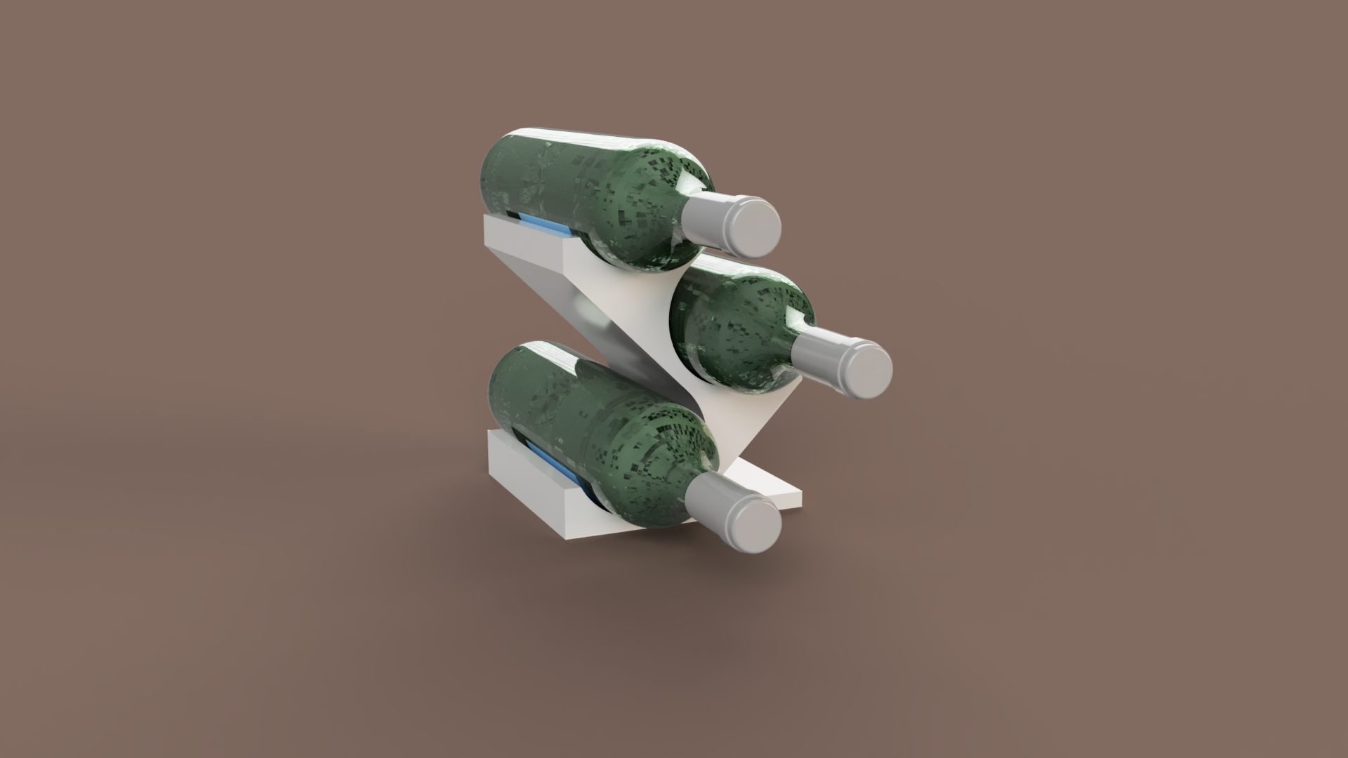 Modern Wine Rack for 3 Bottles