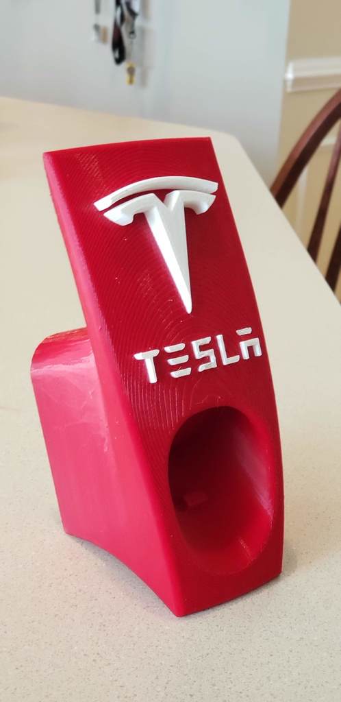 Tesla Mobile Charger and Cable Holder with Logo and Letters (US version)