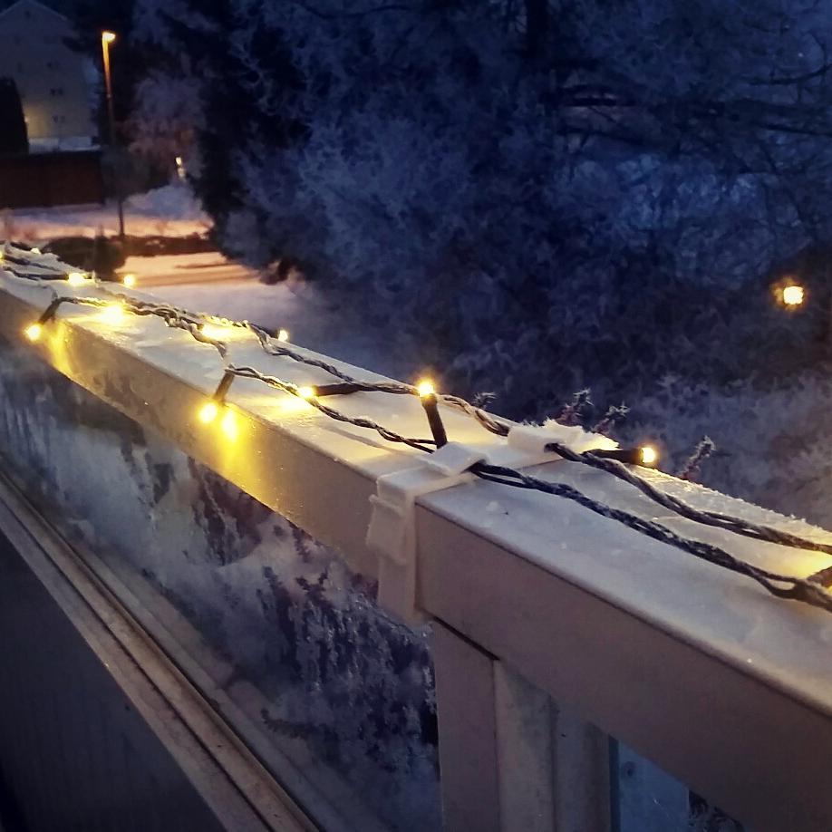 Bracket for Christmas lights for 40x80 mm balcony railing