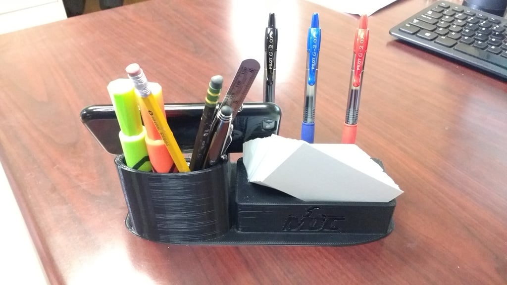 Desk organizer Remix with pen holder, phone holder, business card holder and paper clip tray
