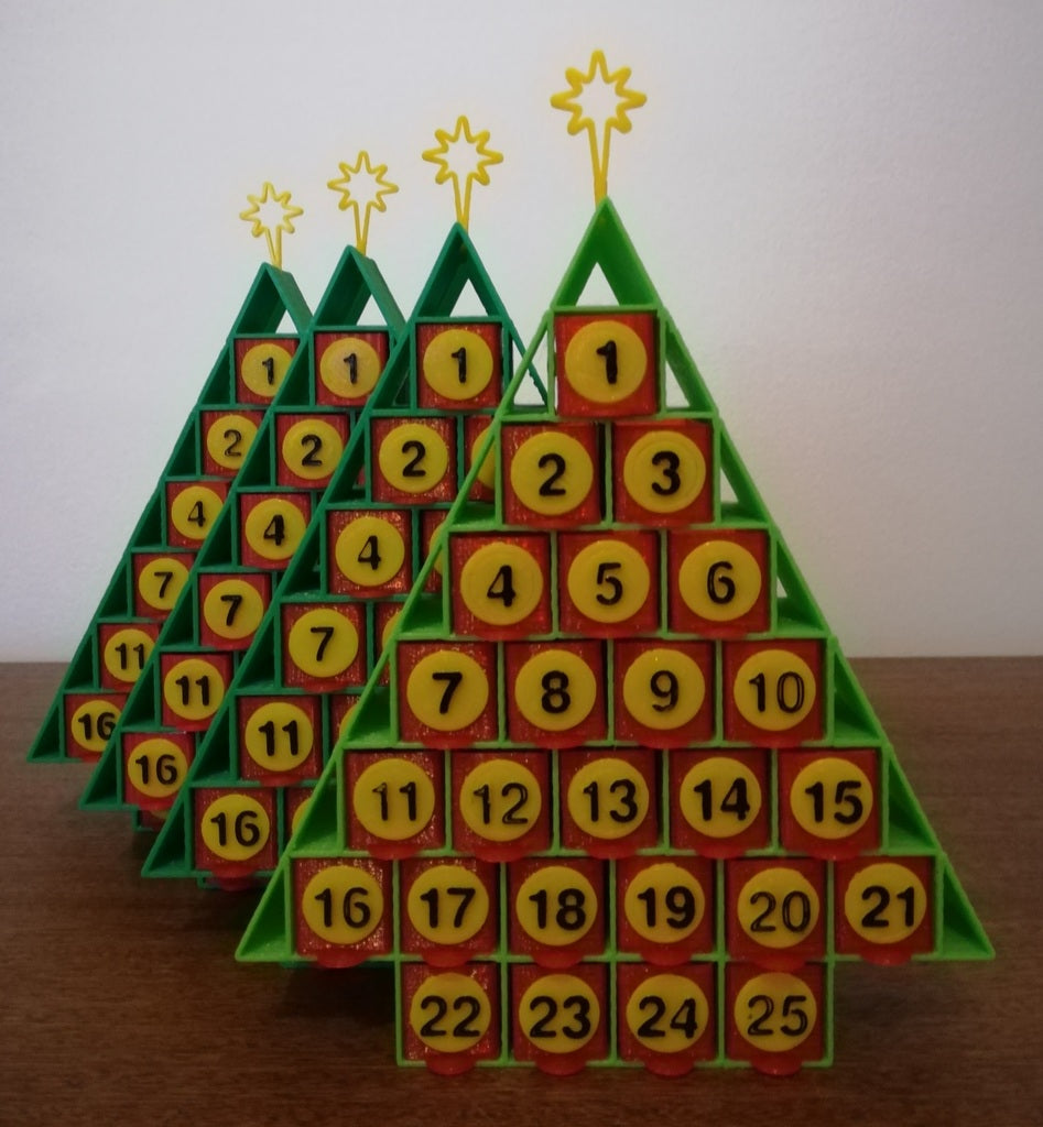 Another Advent tree with dates and gift boxes