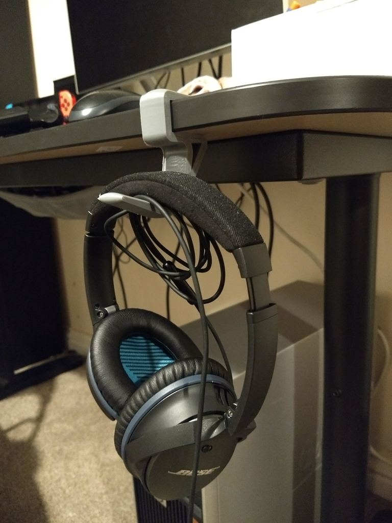 17mm Headphone Hanger for Ikea Bekant desks