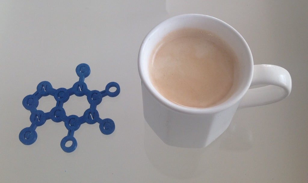 Caffeine Molecule Placemat for Coffee Cups